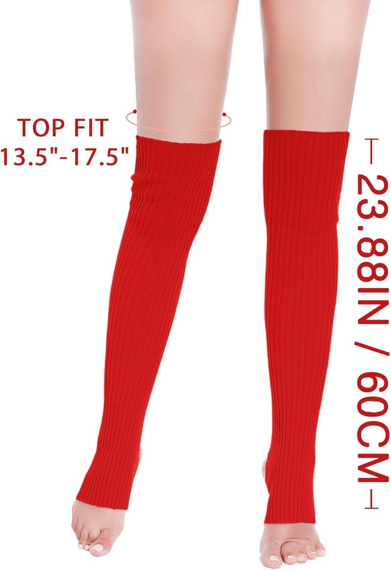 v28 Women’s Neon Knit Leg Warmer for 80s Party Dance Sports Yoga - Image 3